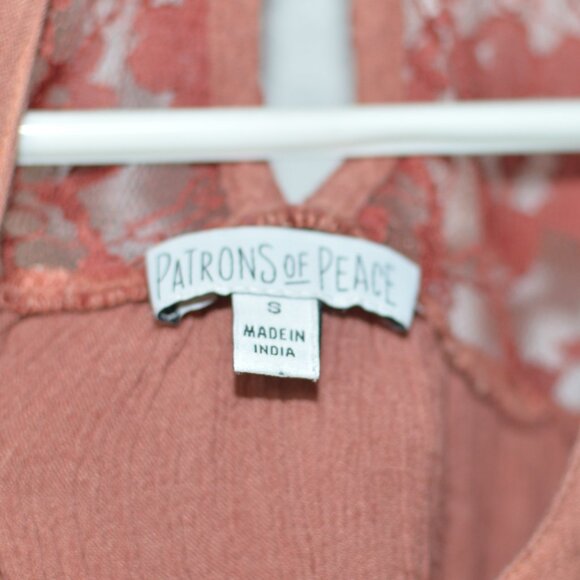 Womens Patrons of Peace Peach Tank Top Size S (100% rayon) - Picture 3 of 3